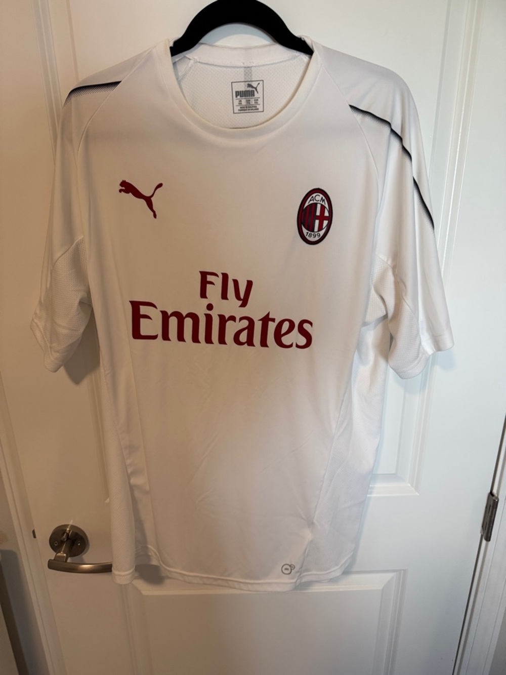 Puma White and Maroon AC Milan Away Soccer Jersey